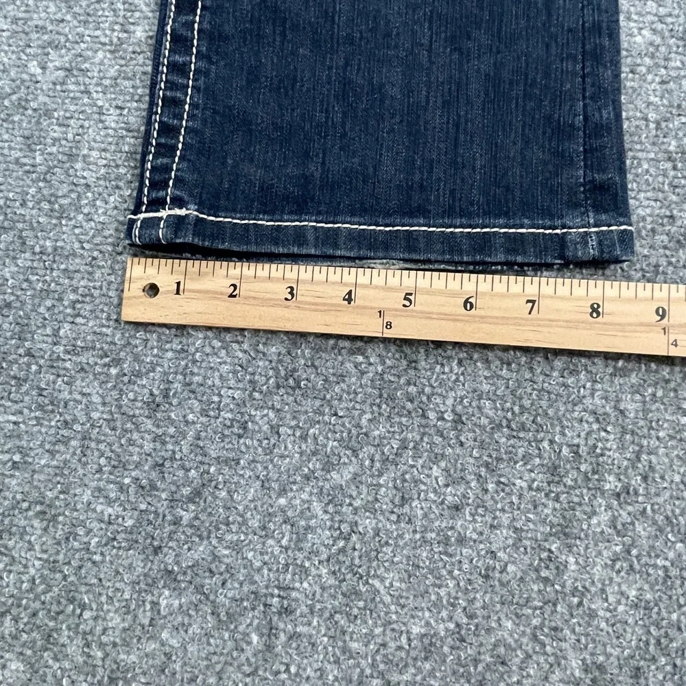 Miss Me Women's Bling Demin Embroidered Jeans Size 27 Embellished Peace Groovy - Picture 12 of 16